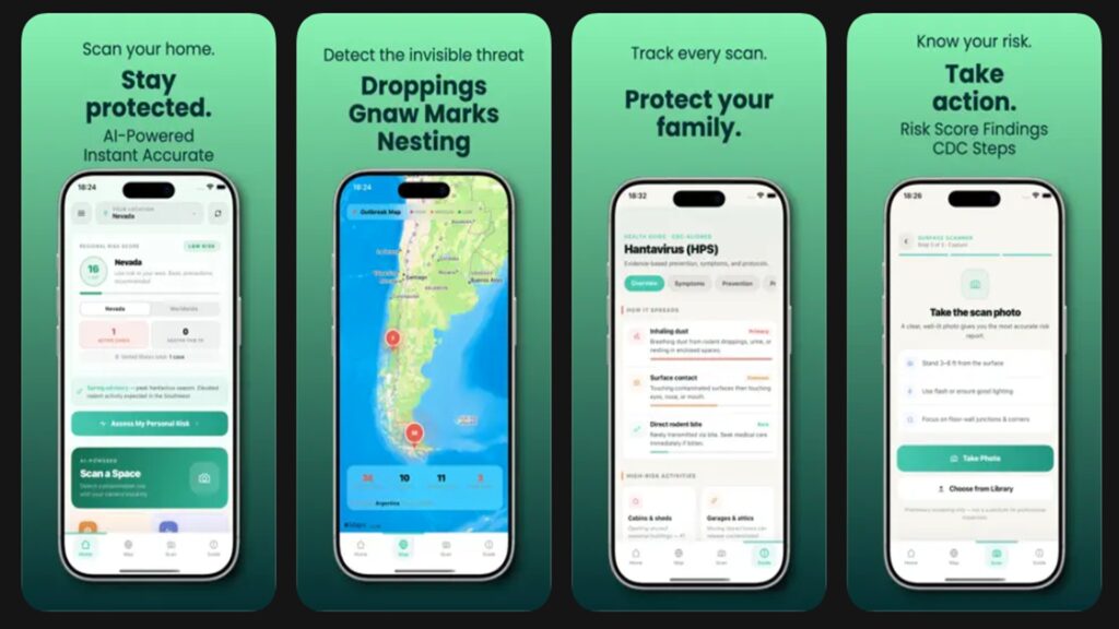 Promesse de l'application de scan pour le hantavirus. Promesse de l'application de scan pour le hantavirus.