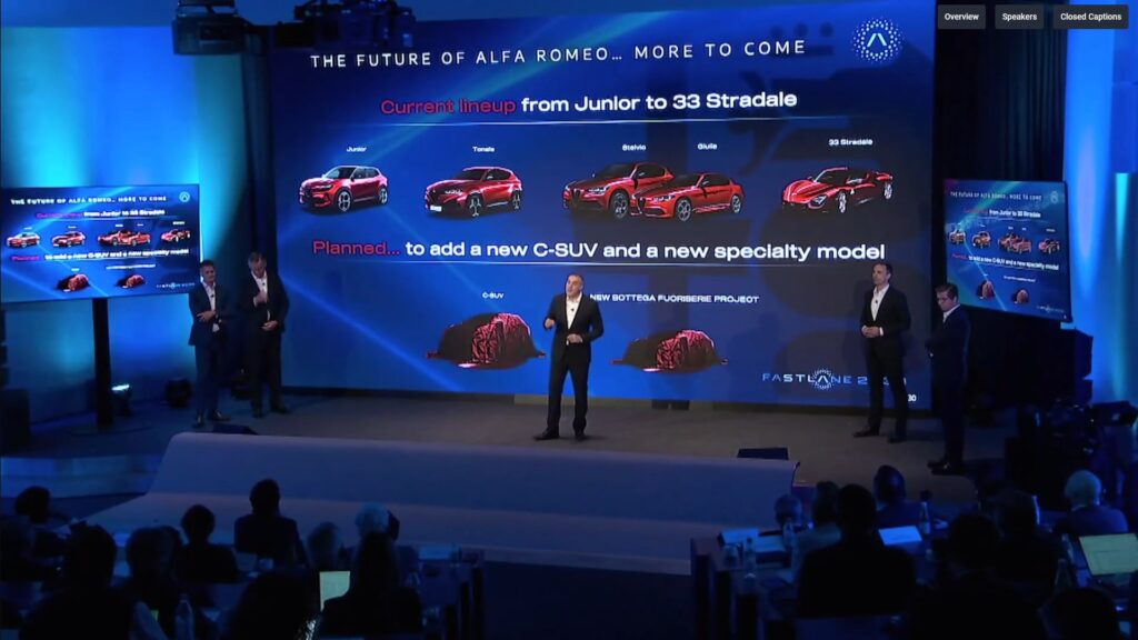 Gamme Alfa Romeo d'ici à 2030 // Source : Capture live Stellantis Gamme Alfa Romeo d'ici à 2030 // Source : Capture live Stellantis