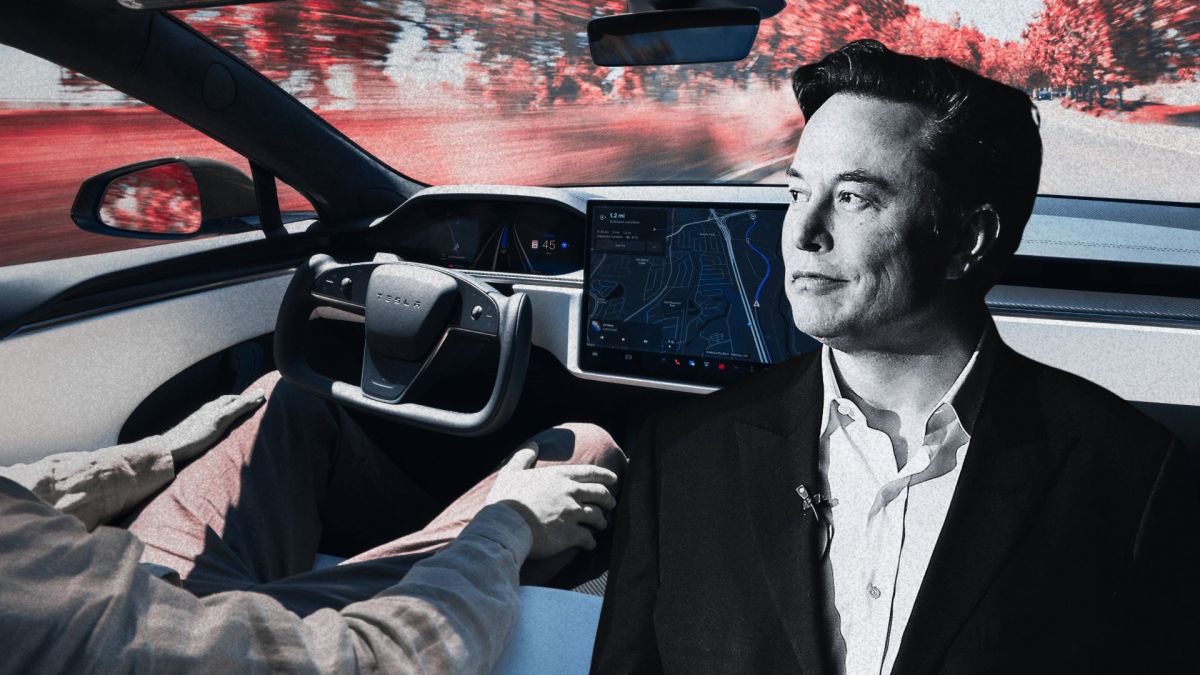 Des anciens salariés de Tesla fustige le FSD. // Source : Montage de Robin San Vicente pour Numerama Des anciens salariés de Tesla fustige le FSD. // Source : Montage de Robin San Vicente pour Numerama