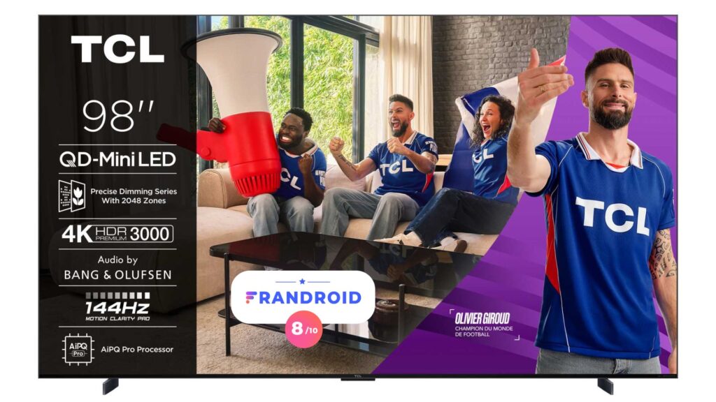 Offre Coupe du monde 2026 sur le TV QD Mini LED TCL 98C79K // Source : TCL