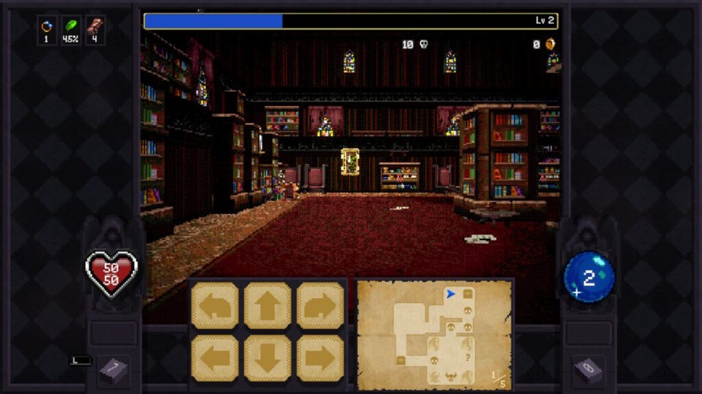 Les décors sont sommaires,mais plutôt chouettes Vampire Crawlers // Source : Capture Switch Les décors sont sommaires,mais plutôt chouettes Vampire Crawlers // Source : Capture Switch