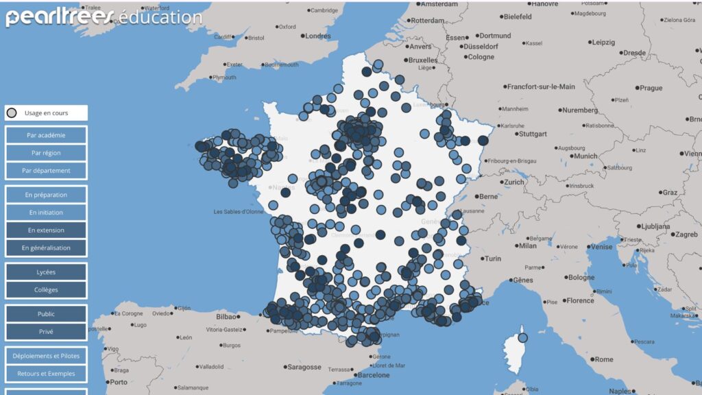 Les usages de Pearltrees en France. // Source : Pearltrees Les usages de Pearltrees en France. // Source : Pearltrees