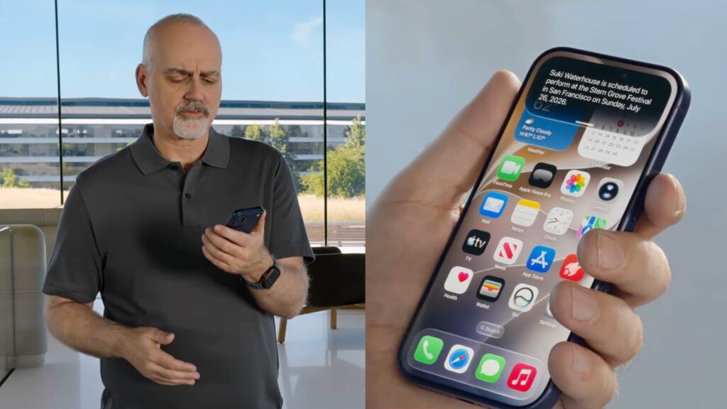 Ses réponses s’affichent dans des fenêtres noires au-dessus de l’interface // Source : Apple Ses réponses s’affichent dans des fenêtres noires au-dessus de l’interface // Source : Apple