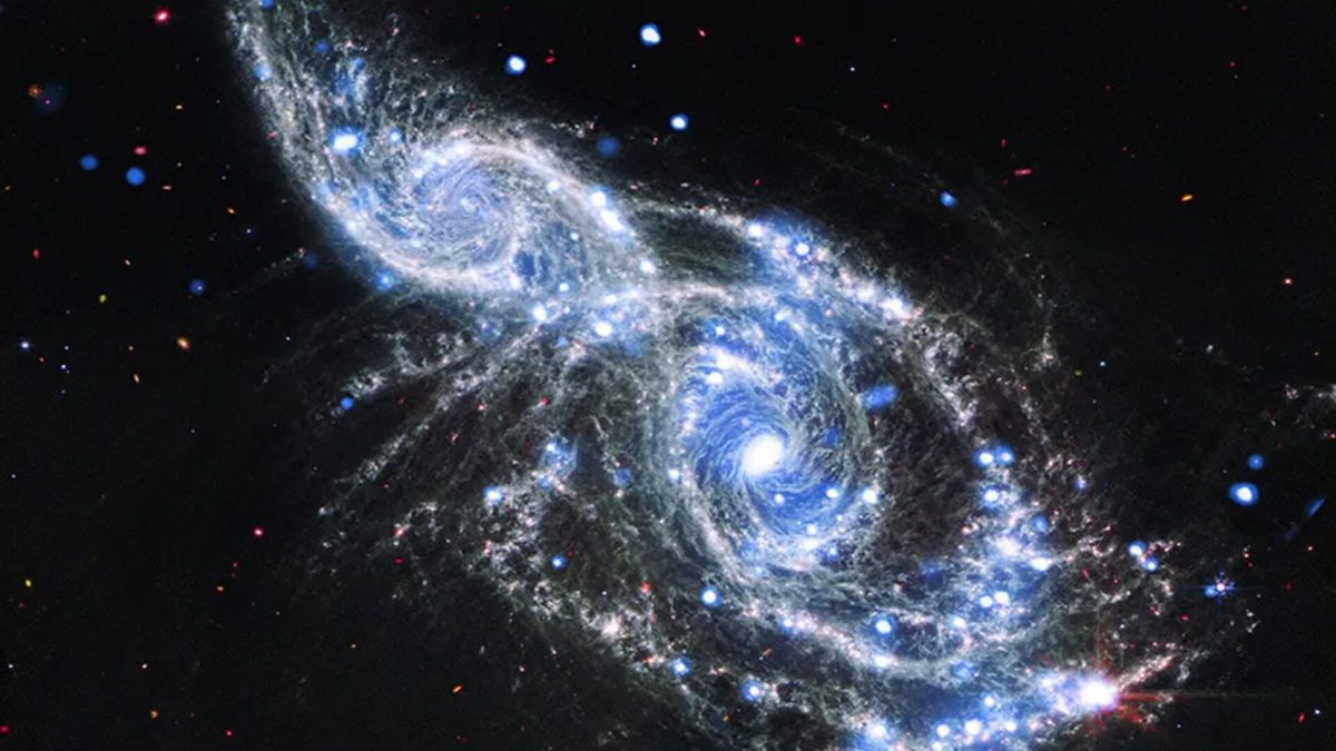 Une fusion de galaxies. Source : Nasa