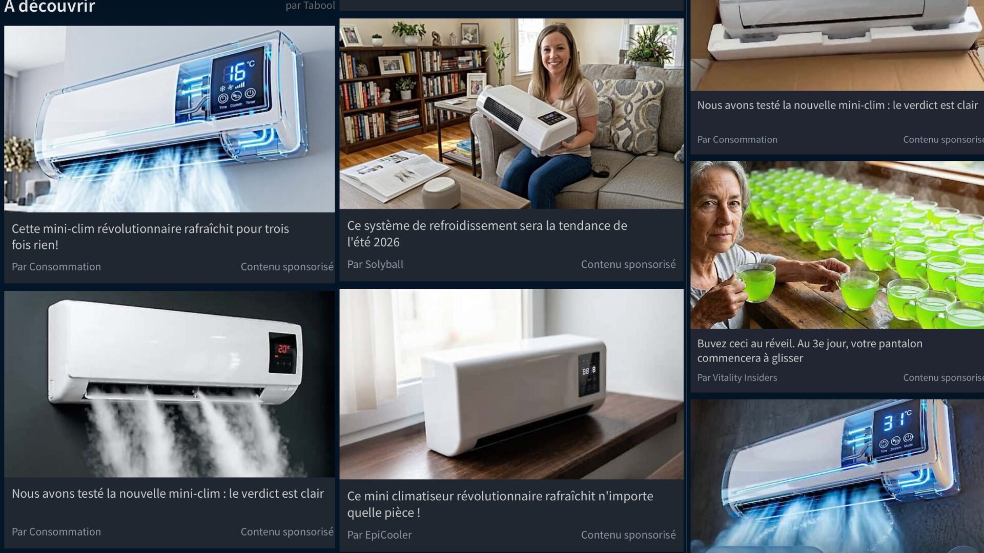 Ces prétendues « clims » sont notamment visibles sous forme de contenus sponsorisés sur certains médias. // Source : Capture d'écran Numerama