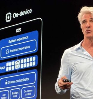 Craig Federighi et Apple Intelligence. // Source : Numerama Craig Federighi et Apple Intelligence. // Source : Numerama