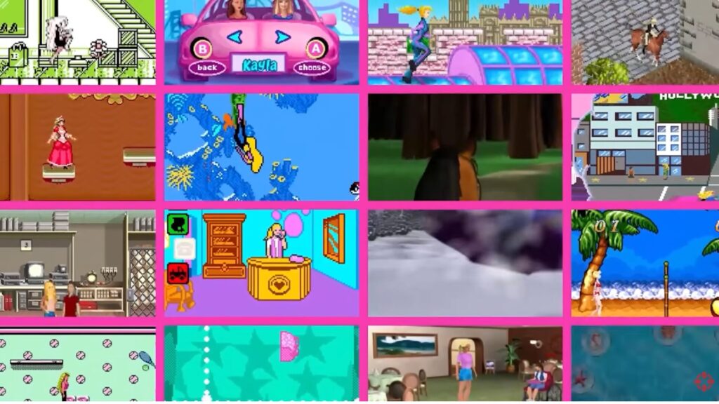 Barbie Rewind permet de rejouer à seize jeux Barbie sortis entre les années 1990 et 2000. // Source : IGN via YouTube Barbie Rewind permet de rejouer à seize jeux Barbie sortis entre les années 1990 et 2000. // Source : IGN via YouTube