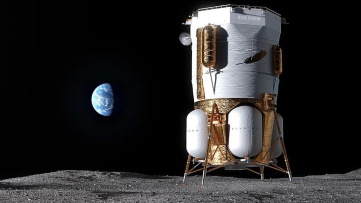 Blue Moon I, vue d'artiste. // Source : Blue Origin Blue Moon I, vue d'artiste. // Source : Blue Origin