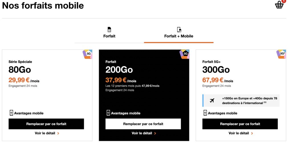 Les offres Orange Forfait + Mobile Les offres Orange Forfait + Mobile