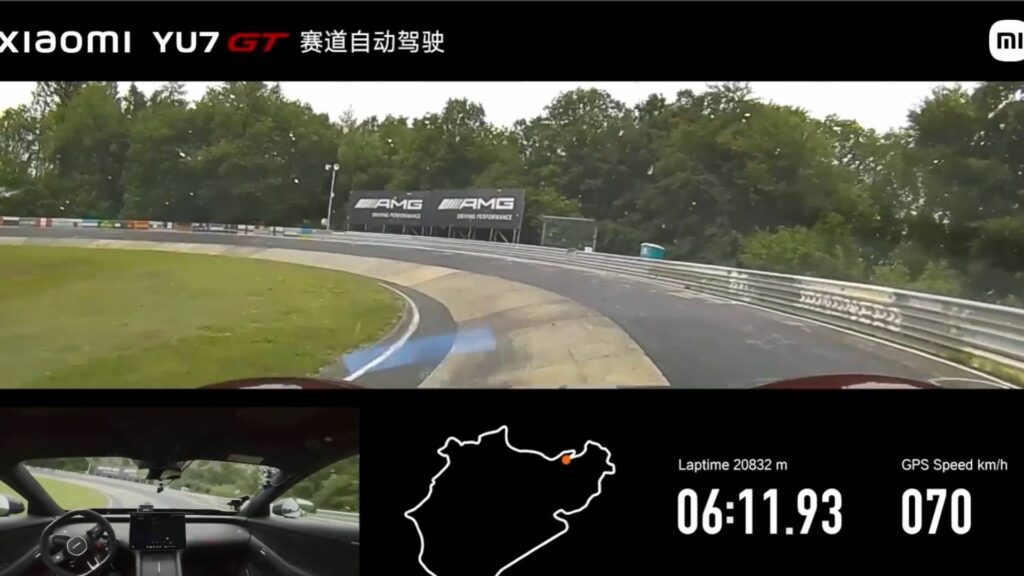 Passage du carousel du Nürburgring // Source : Extrait vidéo de Xiaomi