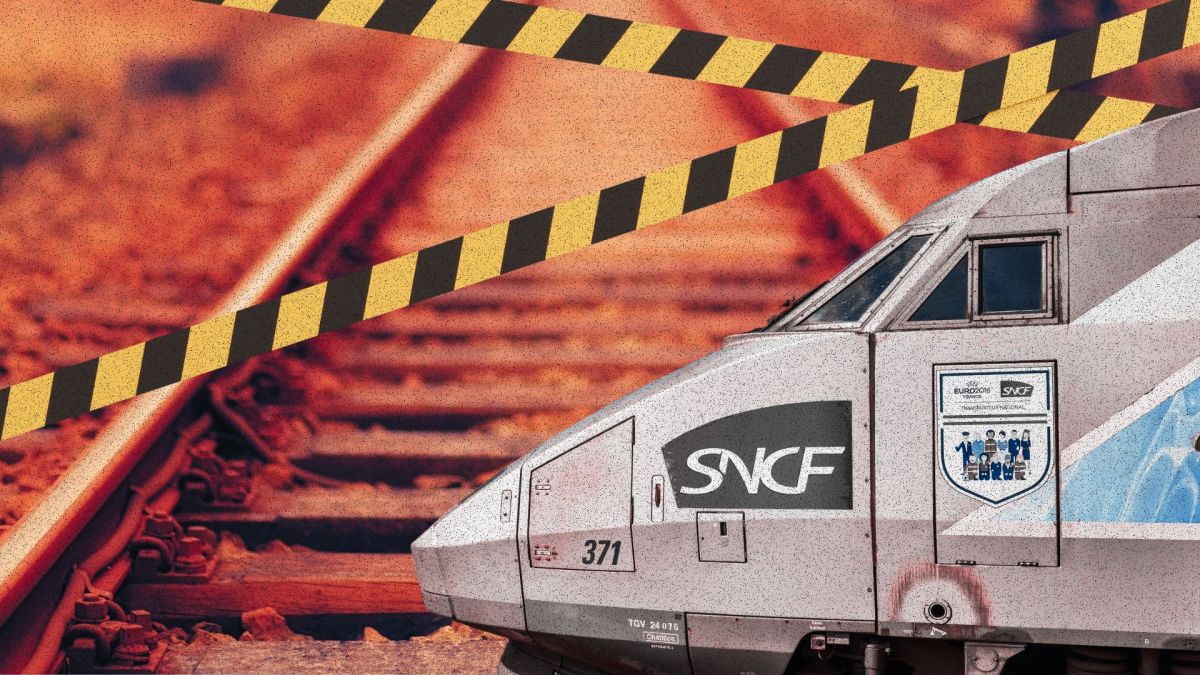La canicule perturbe souvent les trains en France. // Source : Montage Numerama avec Canva La canicule perturbe souvent les trains en France. // Source : Montage Numerama avec Canva