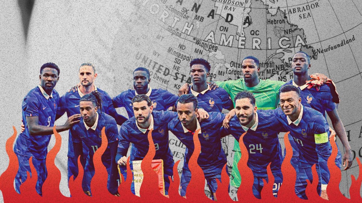 Les Bleus ne seront pas avantagés par la météo pendant cette coupe du monde. // Source : Baptiste FERNANDEZ / ICON SPORT ; montage Numerama avec Canva Les Bleus ne seront pas avantagés par la météo pendant cette coupe du monde. // Source : Baptiste FERNANDEZ / ICON SPORT ; montage Numerama avec Canva