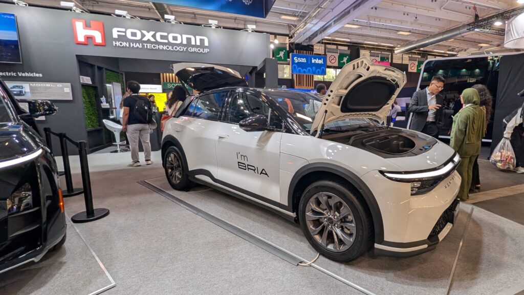 Foxtron Model B/Bria à Vivatech // Source : Raphaelle Baut pour Numerama Foxtron Model B/Bria à Vivatech // Source : Raphaelle Baut pour Numerama