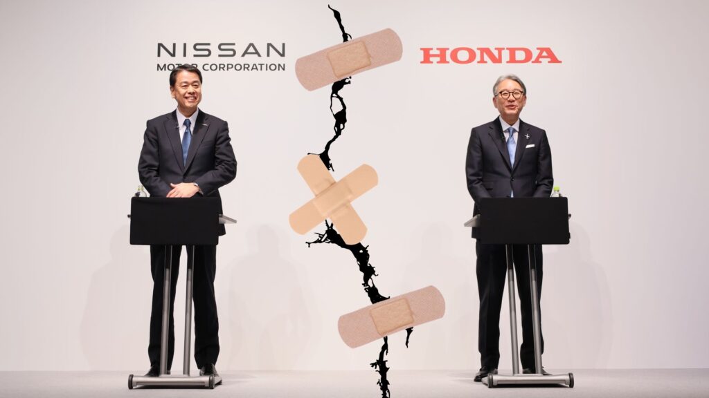 Nissan Honda réconciliation // Source : Montage Numerama Nissan Honda réconciliation // Source : Montage Numerama