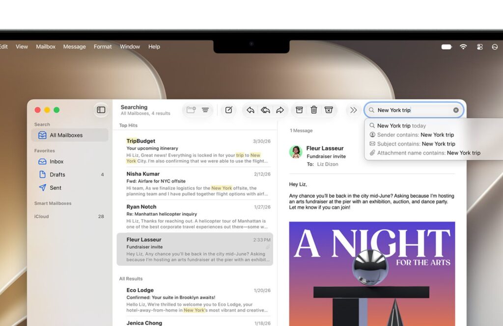Le nouveau Finder est bien plus pertinent pour les mails par exemple Le nouveau Finder est bien plus pertinent pour les mails par exemple
