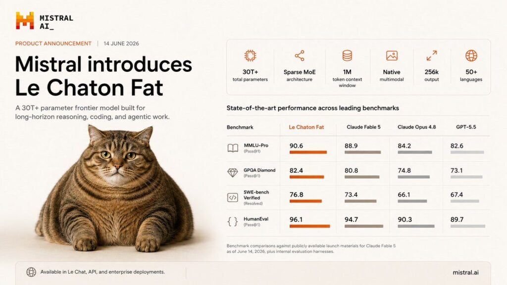 Faux benchmarks pour le modèle Le Chaton Fat.