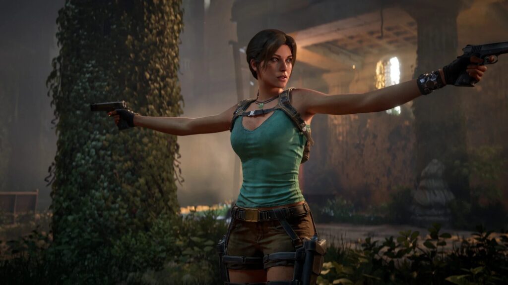 Lara Croft avec quatre pistolets // Source : Crystal Dynamic Lara Croft avec quatre pistolets // Source : Crystal Dynamic