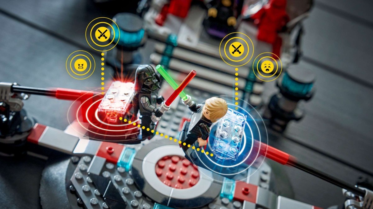 Lego duel dans la salle du trône et chasseur A-Wing // Source : Lego Lego duel dans la salle du trône et chasseur A-Wing // Source : Lego
