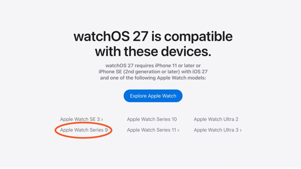 Apple a mis à jour son site en ajoutant la Series 9