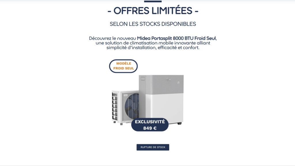 Le Midea PortaSplit 8000 BTU Le Midea PortaSplit 8000 BTU