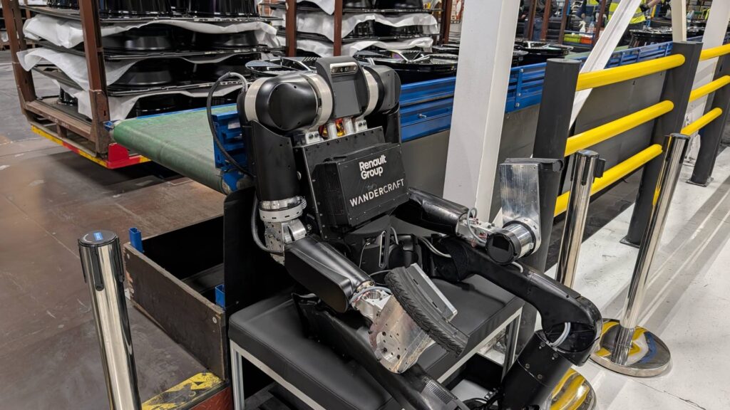 Robot Calvin de Wandercraft au repos // Source : Raphaelle Baut pour Numerama