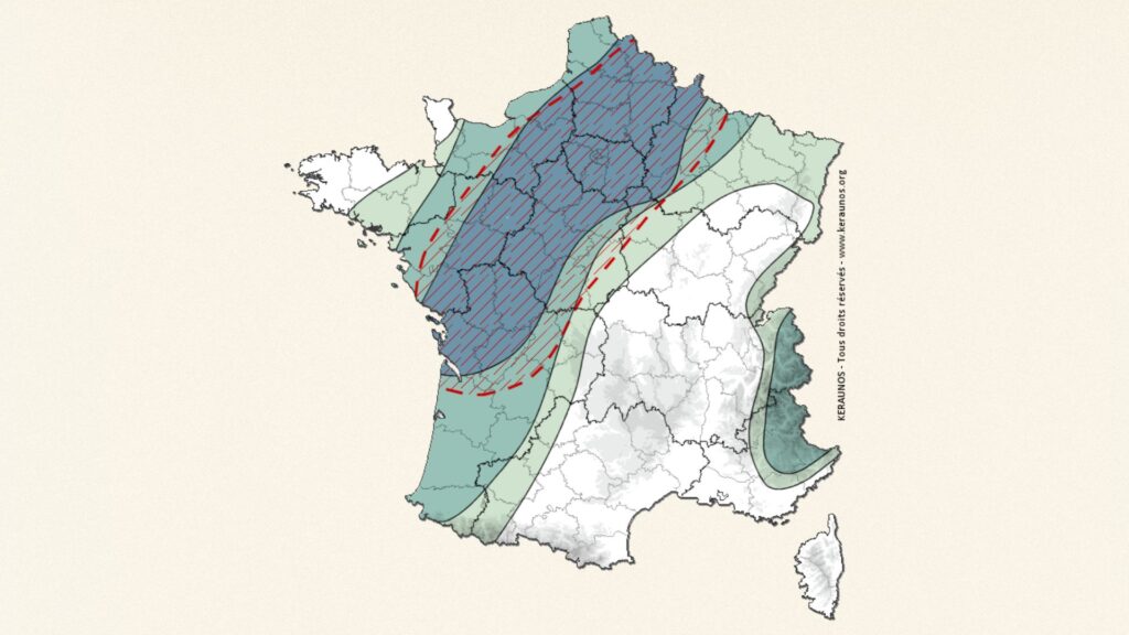 Prévisions pour le samedi 27 juin 2026. // Source : Keraunos (carte) ; montage Numerama Prévisions pour le samedi 27 juin 2026. // Source : Keraunos (carte) ; montage Numerama