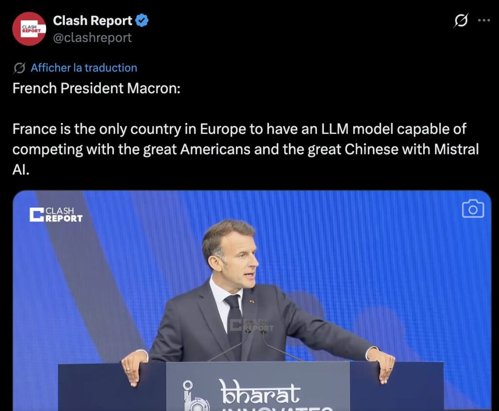 La déclaration d'Emmanuel Macron sur l'IA européenne est beaucoup moquée : Mistral n'est pas pris au sérieux par certains acteurs de l'IA.