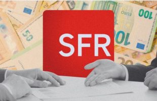 48h de sursis pour finaliser le rachat de SFR. // Source : Wikimedia/SFR ; montage Numerama avec Canva