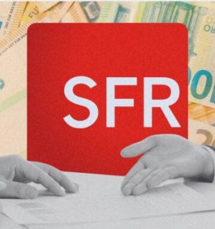 48h de sursis pour finaliser le rachat de SFR. // Source : Wikimedia/SFR ; montage Numerama avec Canva