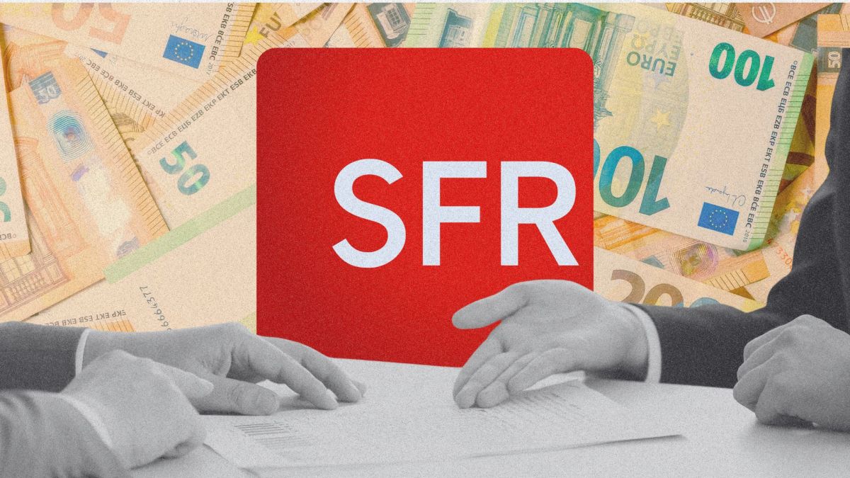48h de sursis pour finaliser le rachat de SFR. // Source : Wikimedia/SFR ; montage Numerama avec Canva