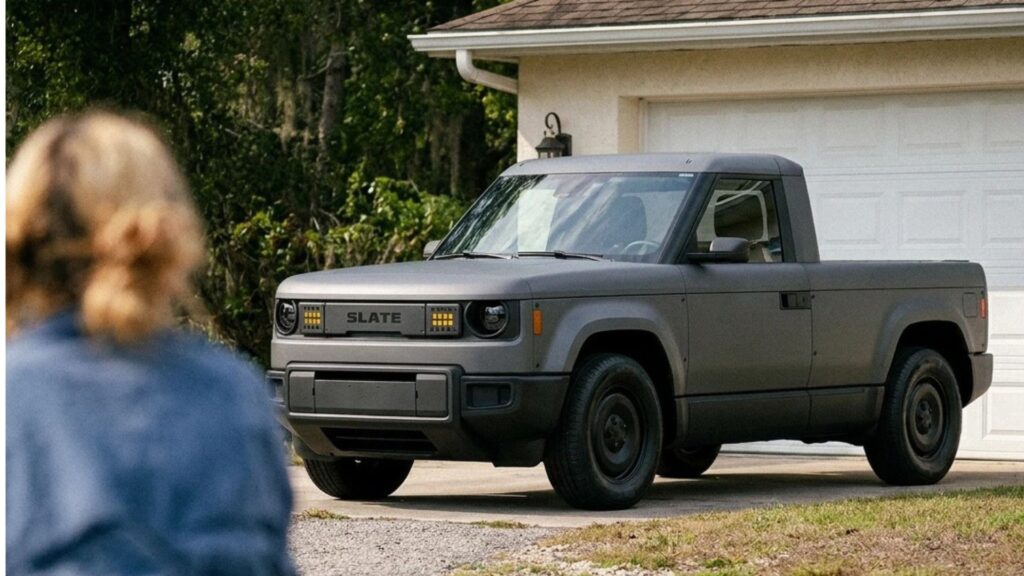 Le pickup électrique Slate. // Source : Slate Auto Le pickup électrique Slate. // Source : Slate Auto