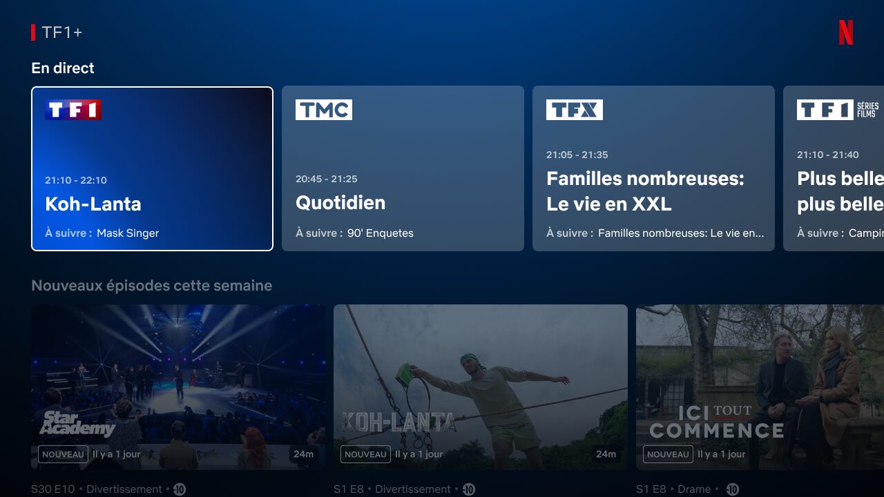 Les chaînes TF1 sur Netflix : une grande première. Les chaînes TF1 sur Netflix : une grande première.