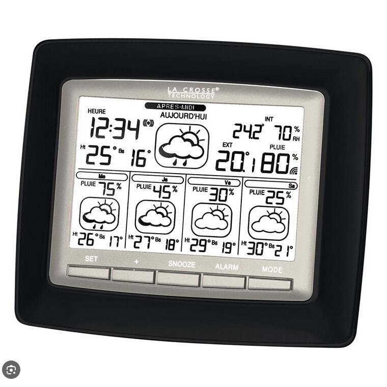 Une station météo La Crosse Technology. // Source : La Crosse Technology Une station météo La Crosse Technology. // Source : La Crosse Technology