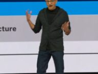 Satya Nadella à la Microsoft Build. // Source : Microsoft Satya Nadella à la Microsoft Build. // Source : Microsoft