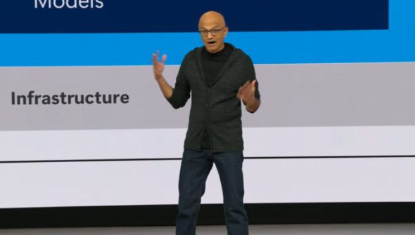 Satya Nadella à la Microsoft Build. // Source : Microsoft