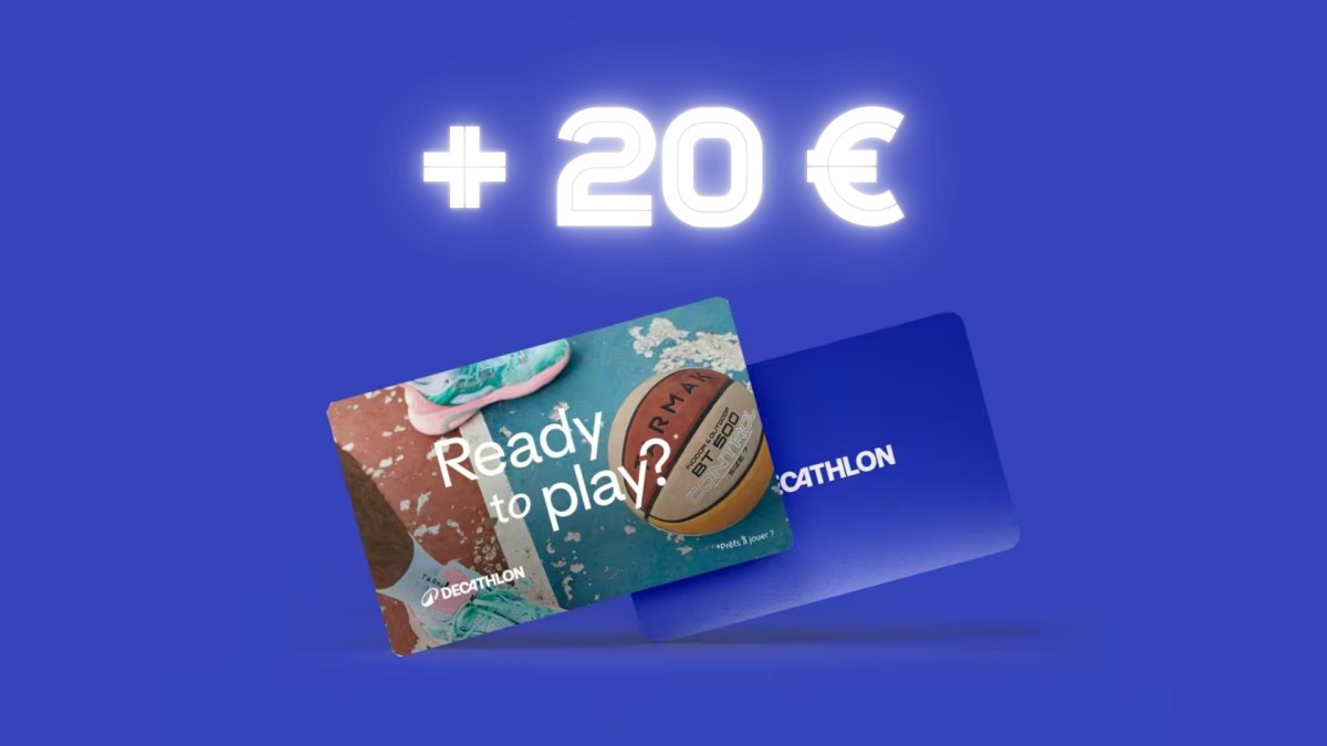 + 20 € Decathlon // Source : Montage Numerama + 20 € Decathlon // Source : Montage Numerama