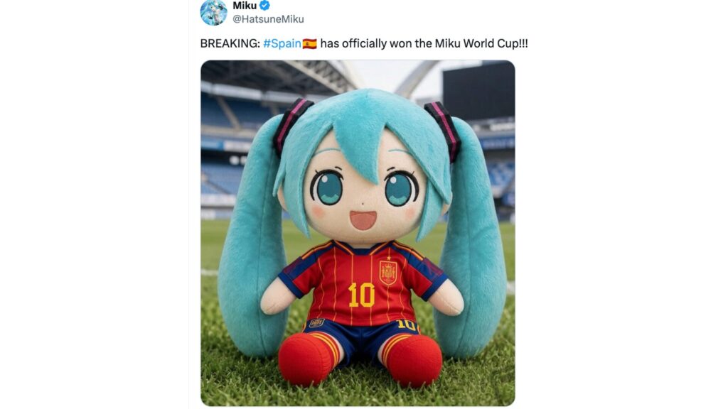 Hatsune Miku aux couleurs de l'espagne. // Source : HatsuneMiku Hatsune Miku aux couleurs de l'espagne. // Source : HatsuneMiku