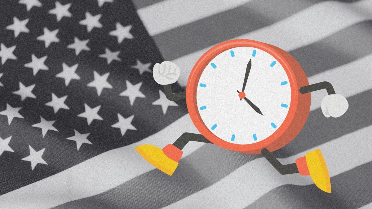 La fin du changement d'heure aux États-Unis ? // Source : Montage Numerama avec Canva