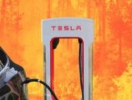 Tesla incendie en Gironde // Source : Montagne Numerama