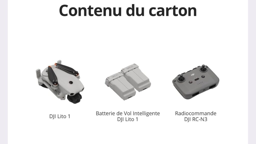 DJI Lito 1 (DJI RC-N3) Bundle 2 batteries // Source : DJI DJI Lito 1 (DJI RC-N3) Bundle 2 batteries // Source : DJI