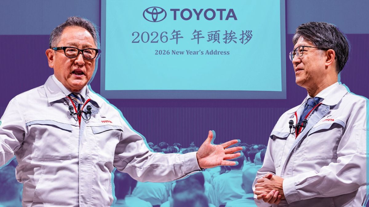 Akio Toyoda et Koji Sato - Toyota // Source : Montage Numerama Akio Toyoda et Koji Sato - Toyota // Source : Montage Numerama