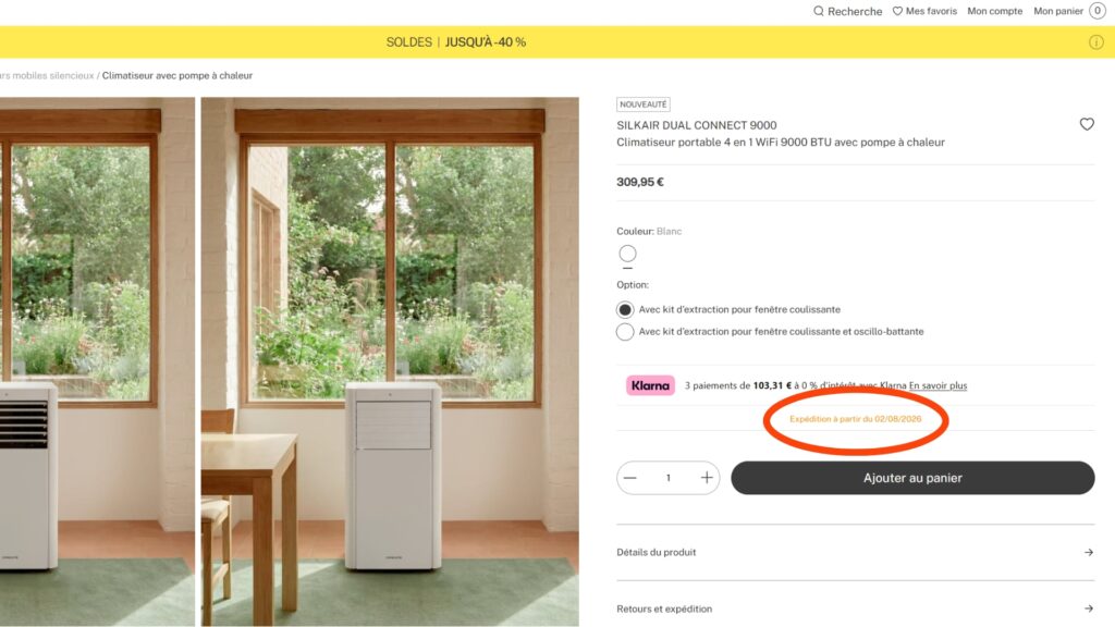 Le site de Create indique une expédition dès début août Le site de Create indique une expédition dès début août