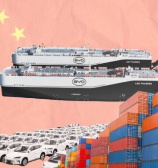 Transport par cargo de véhicules  // Source : Montage Numerama