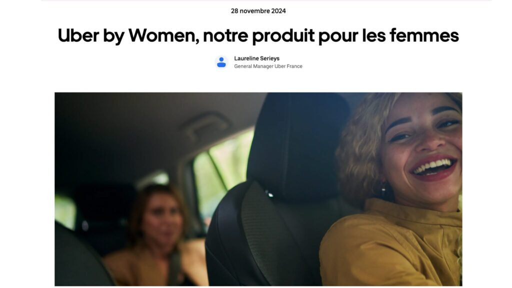 Uber by Women // Source : Uber Uber by Women // Source : Uber