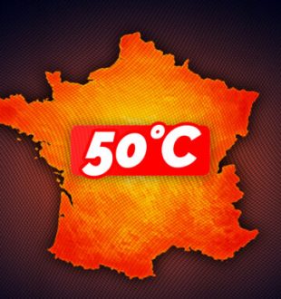 Une France sous 50 °C. // Source : Naël Fontaine pour Numerama Une France sous 50 °C. // Source : Naël Fontaine pour Numerama