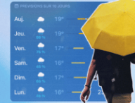 Que signifie vraiment le pourcentage de pluie affiché par les applications météo ? // Source : Numerama Que signifie vraiment le pourcentage de pluie affiché par les applications météo ? // Source : Numerama