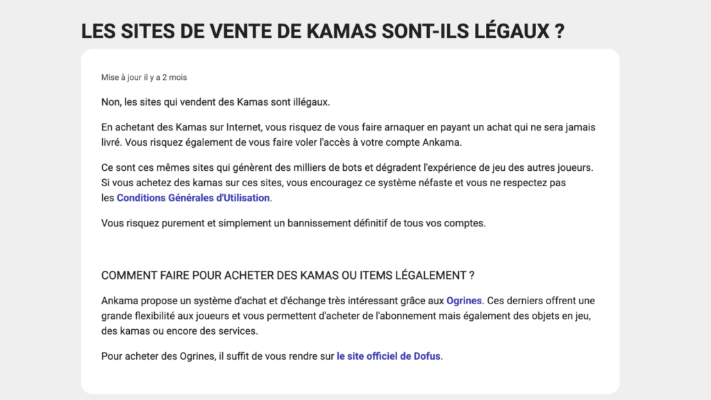 Ankama tente de lutter contre cette activité depuis longtemps. Celle-ci génère des milliers de bots. // Source : Ankama Ankama tente de lutter contre cette activité depuis longtemps. Celle-ci génère des milliers de bots. // Source : Ankama
