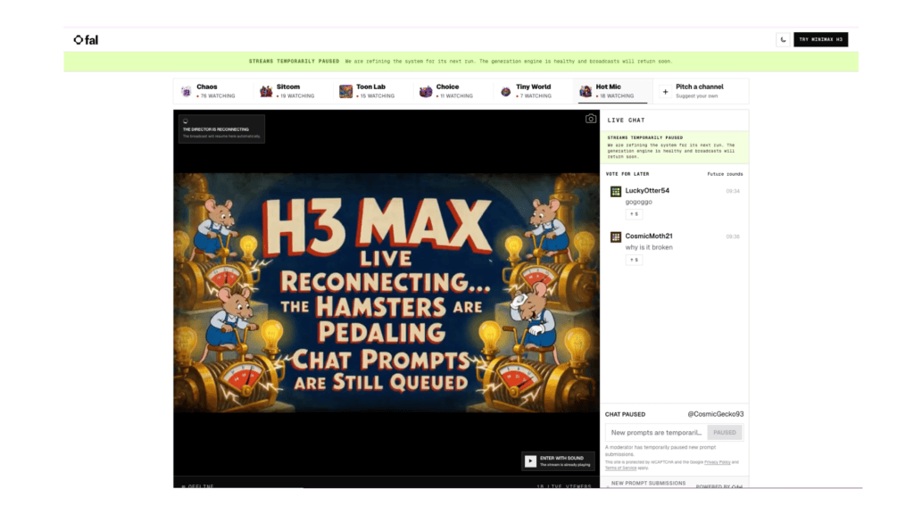 L'expérience, bannie de Twitch puis de Kick, dispose désrmais de son propre site. // Source : fal.live L'expérience, bannie de Twitch puis de Kick, dispose désrmais de son propre site. // Source : fal.live