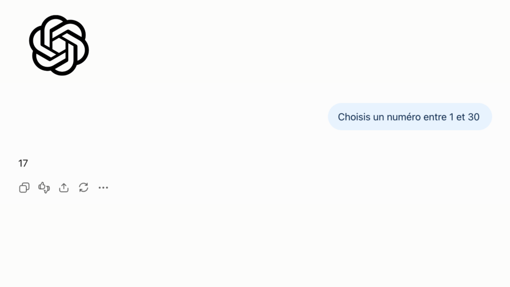 ChatGPT a choisi le 17 // Source : Numerama ChatGPT a choisi le 17 // Source : Numerama
