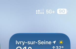 Le logo 5G+ sur iPhone. // Source : Numerama